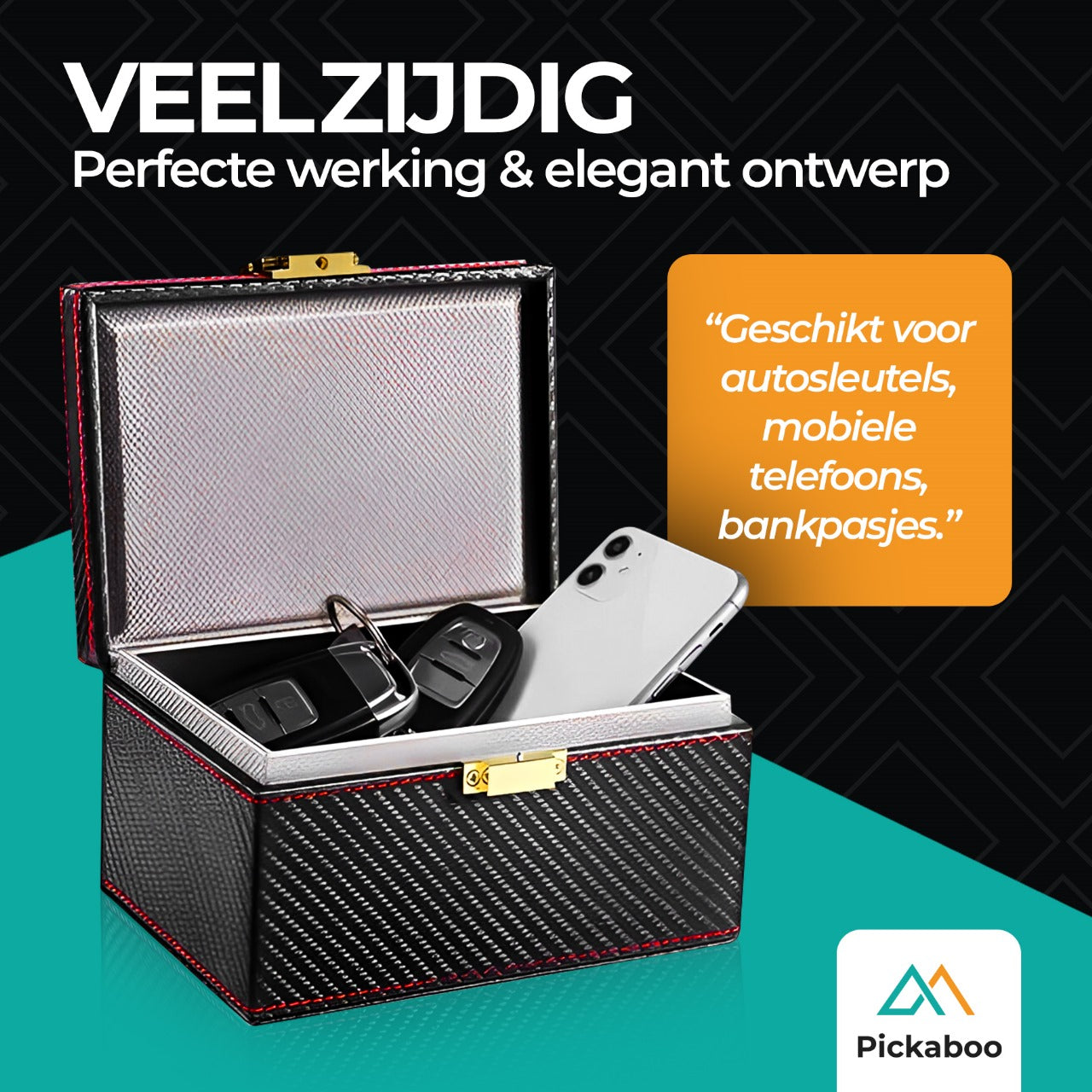 Pickaboo® Faraday Box Autosleutel Pro - Inclusief Gratis Beschermhoes voor Telefoon (Medio Mei verwacht)