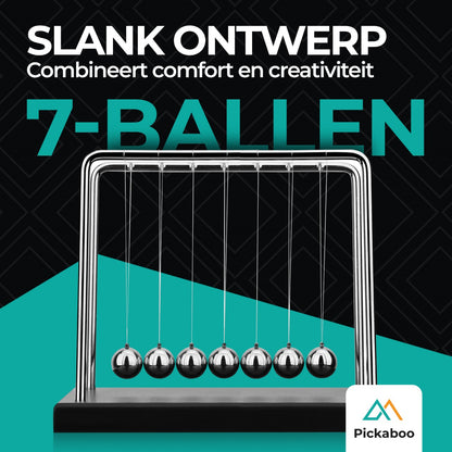 Pickaboo Newton cradle XL - Hoogwaardige Newton Pendel - Nieuwste model