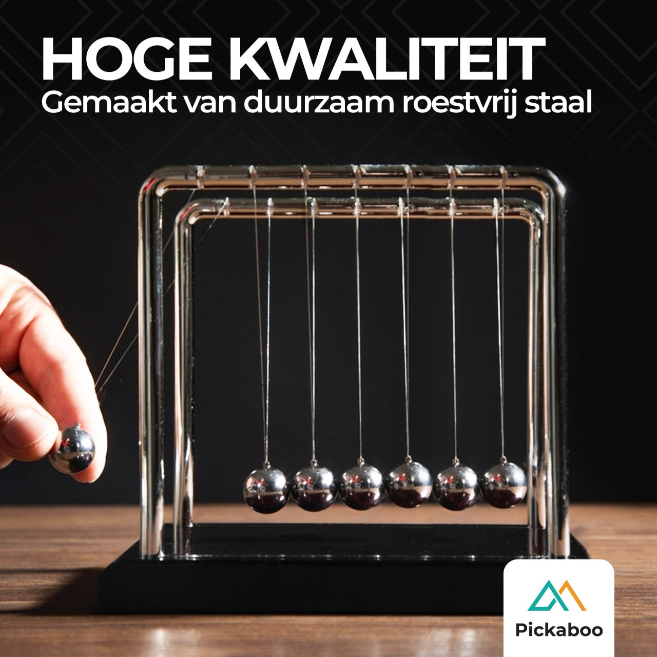 Pickaboo Newton cradle XL - Hoogwaardige Newton Pendel - Nieuwste model