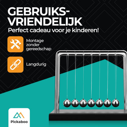 Pickaboo Newton cradle XL - Hoogwaardige Newton Pendel - Nieuwste model