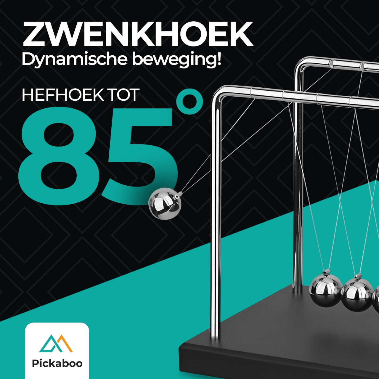 Pickaboo Newton cradle XL - Hoogwaardige Newton Pendel - Nieuwste model
