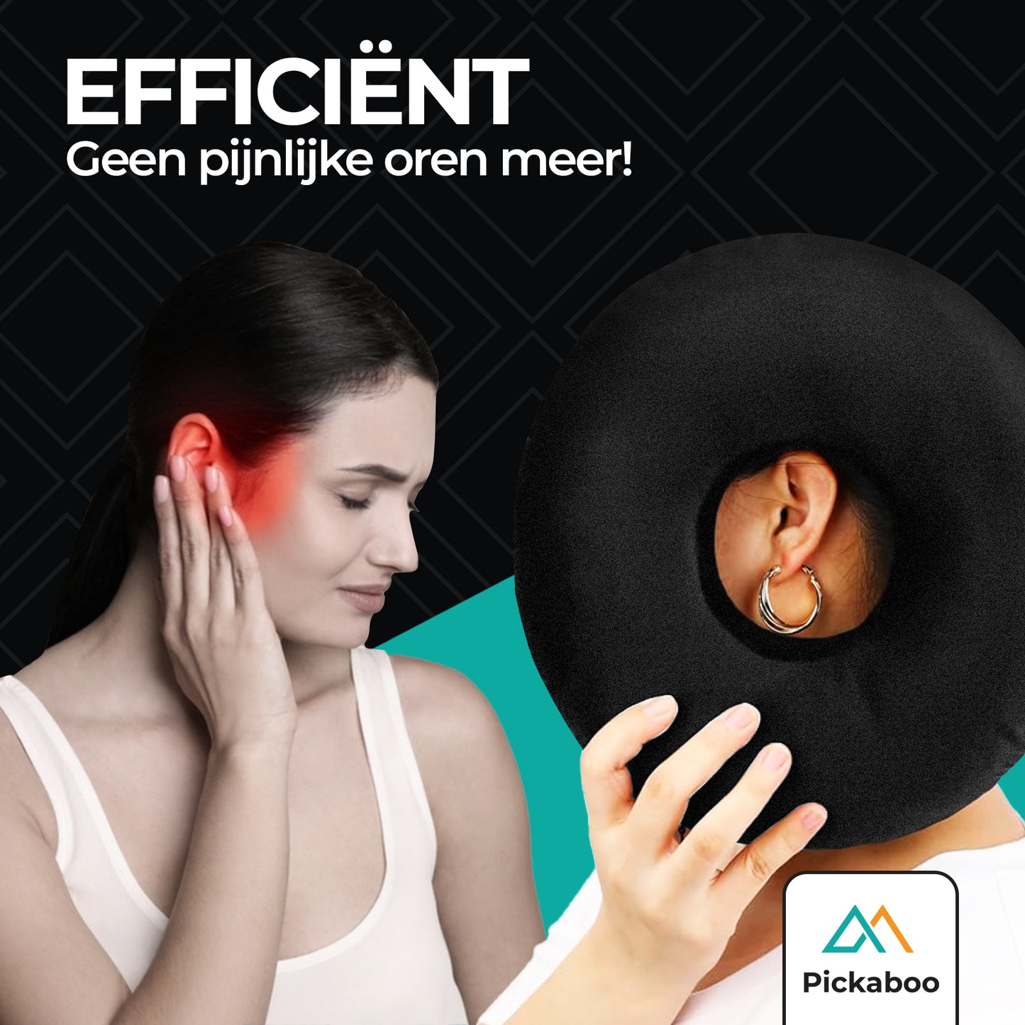 Pickaboo Piercing Kussen - Orthopedisch piercing hoofdkussen