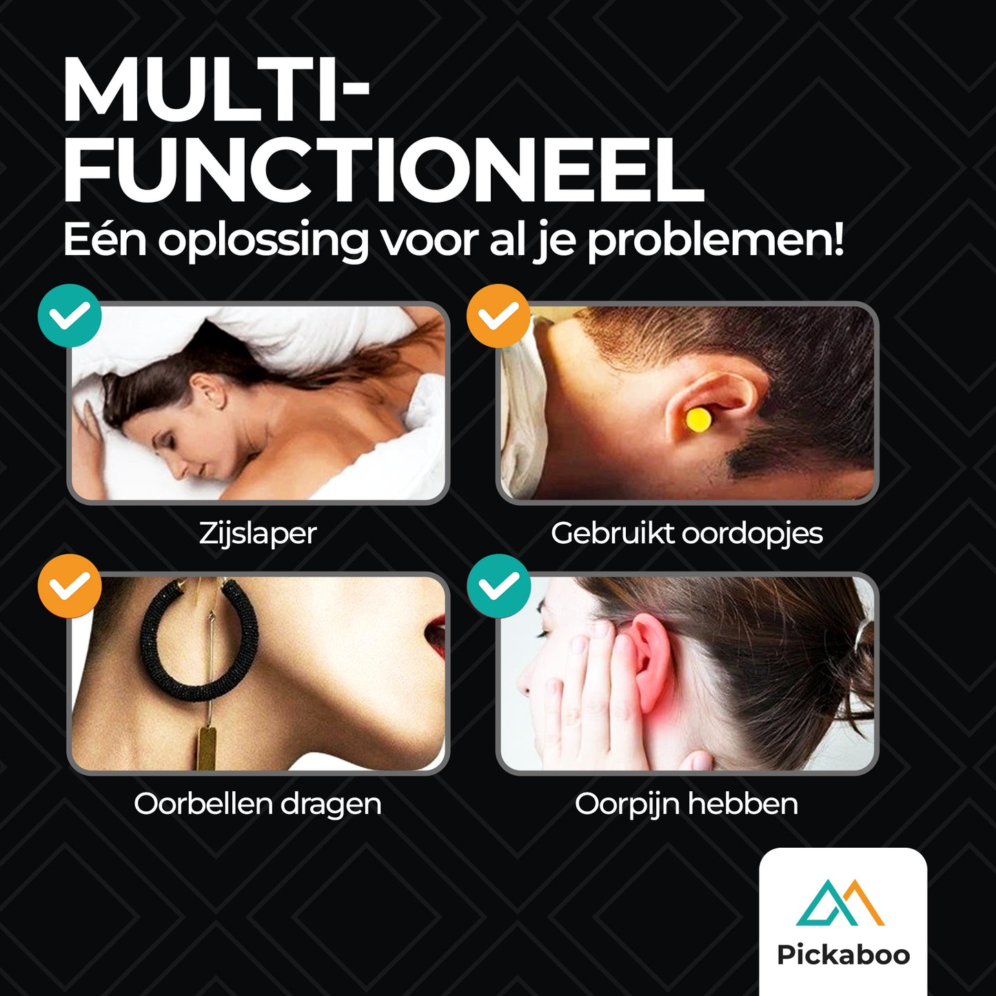 Pickaboo Piercing Kussen - Orthopedisch piercing hoofdkussen